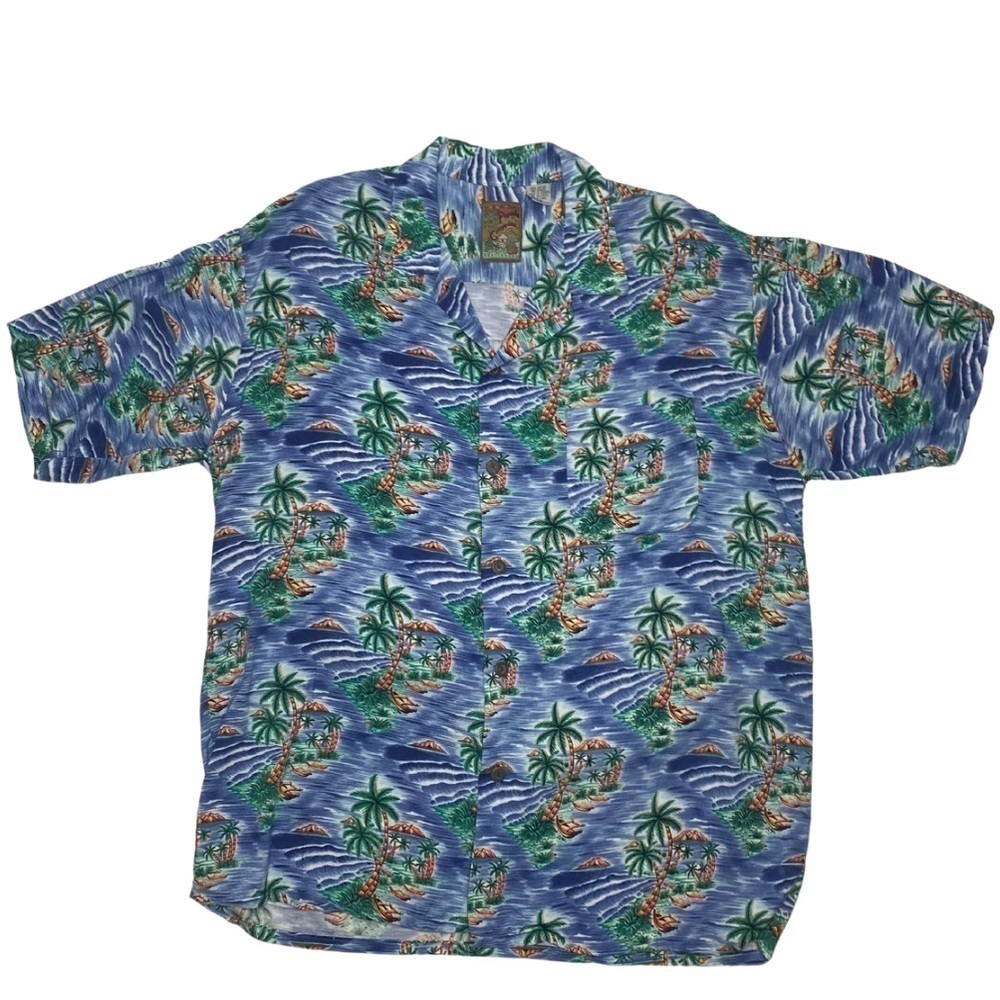 Vintage Pineapple Connection Hawaiian Shirt Button Up Sz M